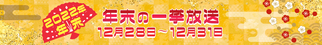 年末の一挙放送 12月28日〜12月31日